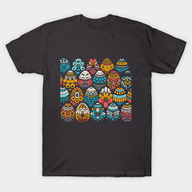 Easter Eggs Pattern T-Shirt by JSnipe